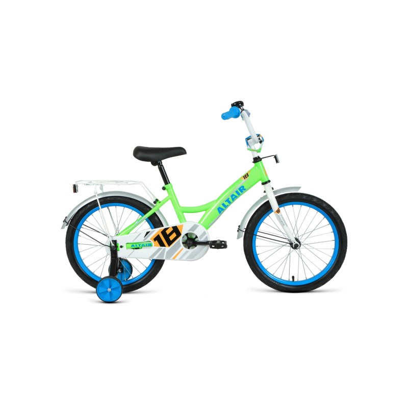 Велосипед детский ALTAIR KIDS 18, 1 скорость, ярко-зеленый/синий