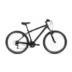 Велосипед горный хардтейл взрослый ALTAIR AL 27.5 V, рост 17, 21 скорость, черный матовый/черный