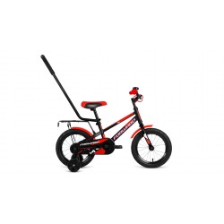 Велосипед городской детский FORWARD METEOR 14, 1 скорость, черный/красный