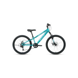 Велосипед горный хардтейл подростковый ALTAIR AL 24 D, рост 11, 7 скоростей, бирюзовый/зеленый 