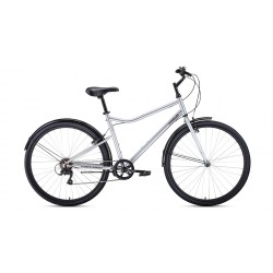 Велосипед городской взрослый FORWARD PARMA 28, рост 19, 7 скоростей, серый/черный 
