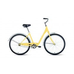 Велосипед городской взрослый женский FORWARD GRACE 26 1.0, рост 17, 1 скорость, бежевый