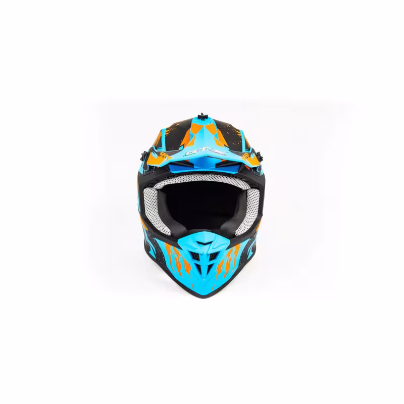 Мотошлем Motoland GTX 633 #2, синий/оранжевый, размер L