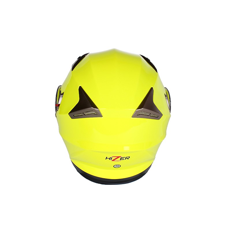Мотошлем Hizer 625 #2, лимон/зеленый, размер L