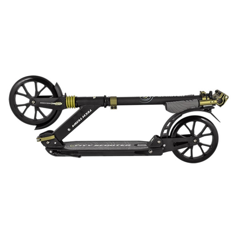 Самокат Tech Team City Scooter NN003763, черный/зеленый