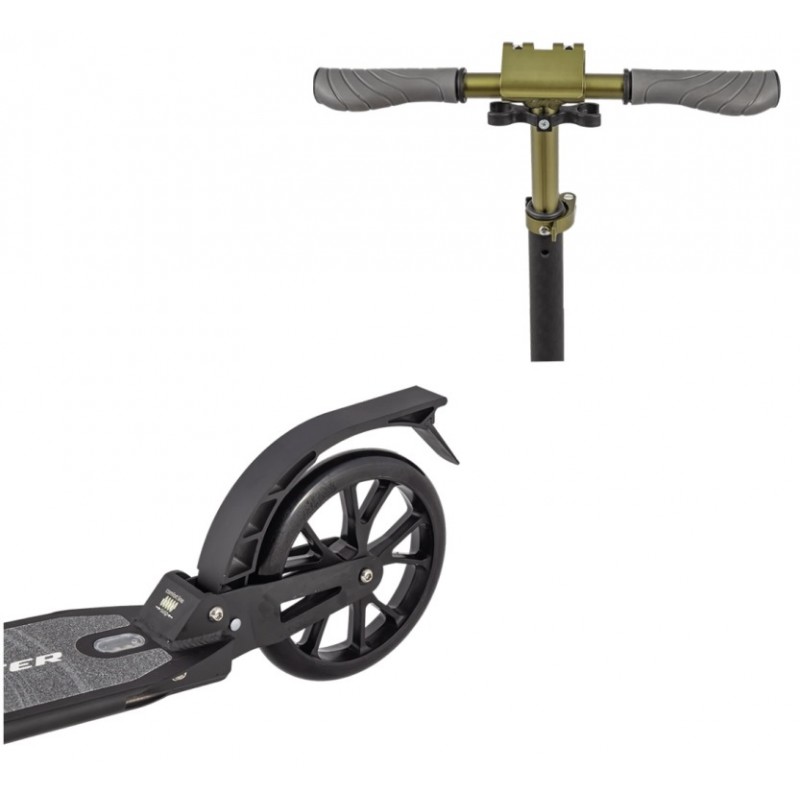 Самокат Tech Team City Scooter NN003763, черный/зеленый