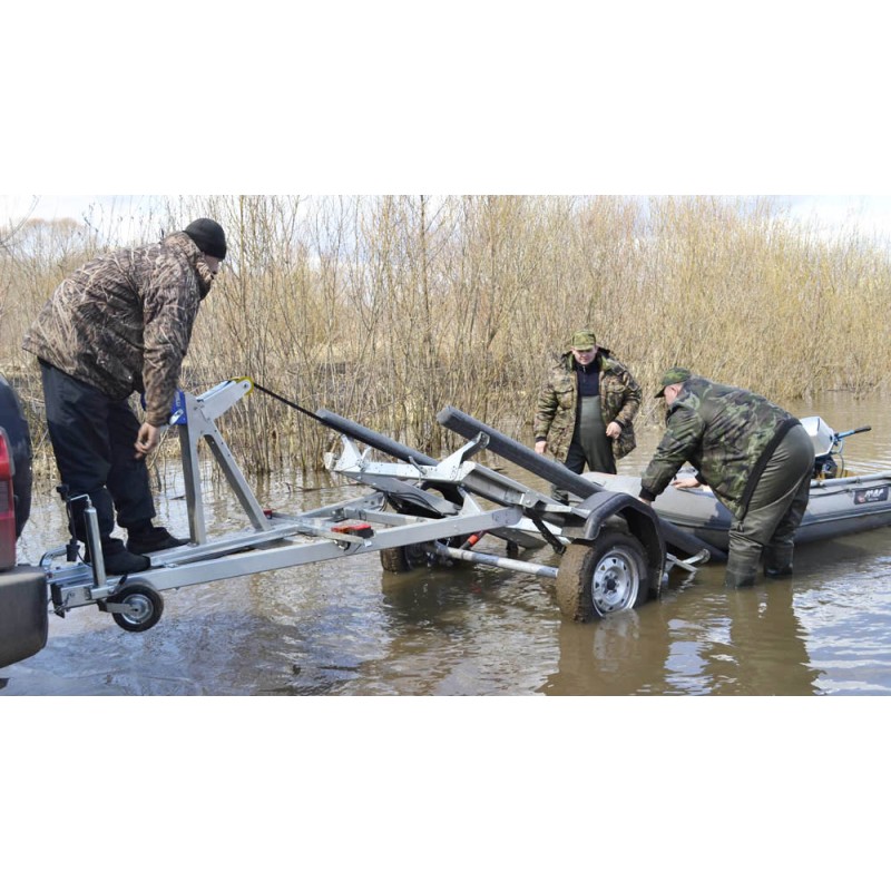 Прицеп лодочный одноосный ССТ 7132-13, ложементы, самосвал