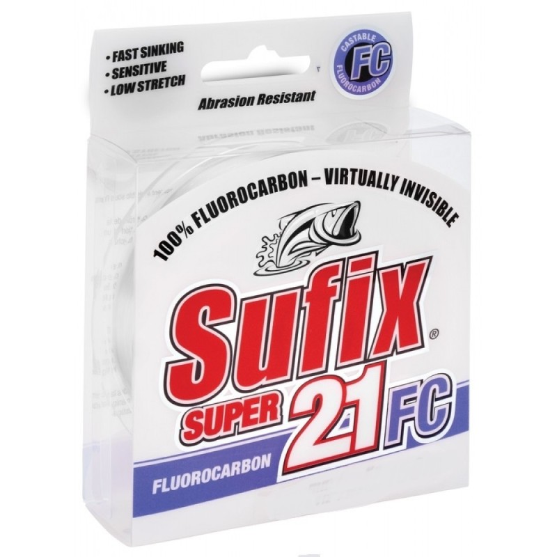 Леска флюорокарбоновая Sufix Super 21 Fluorocarbon 0.25 мм, 5.9 кг, 150 м