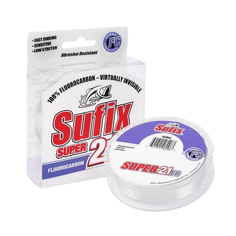 Леска флюорокарбоновая Sufix Super 21 Fluorocarbon 0.28 мм, 6.5 кг, 150 м