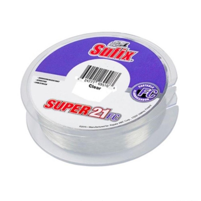 Леска флюорокарбоновая Sufix Super 21 Fluorocarbon 0.28 мм, 6.5 кг, 150 м