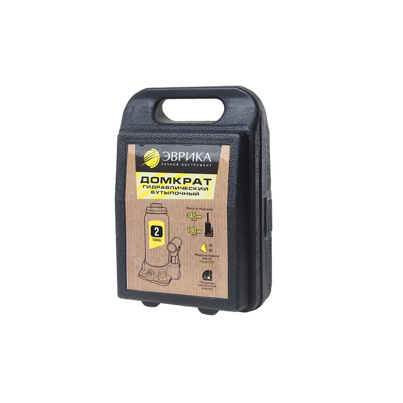 Домкрат бутылочный гидравлический Эврика ER-80021S, 2 т 