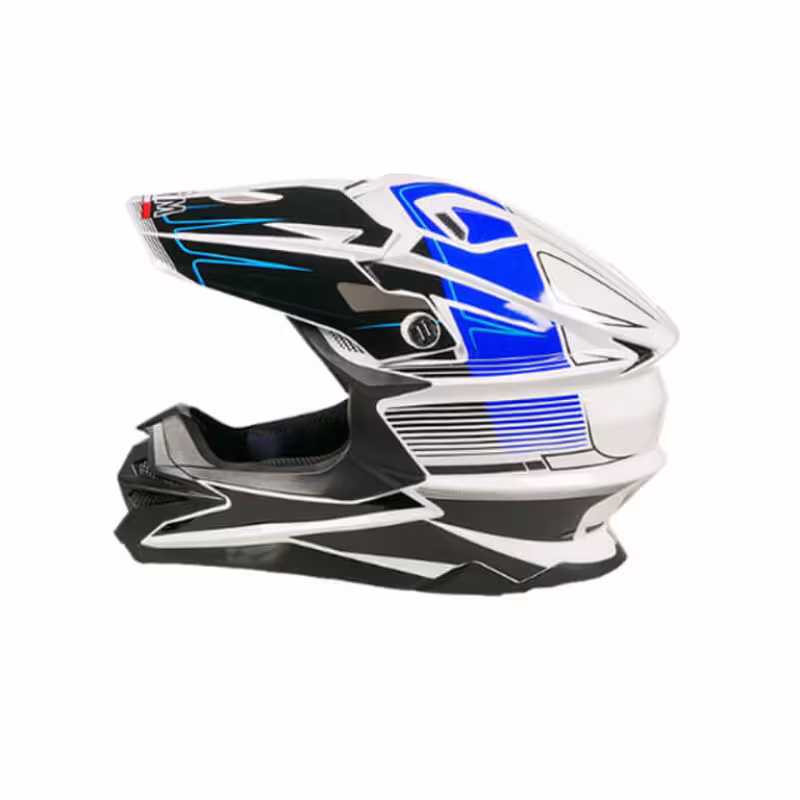 Мотошлем AiM JK803, белый/синий, размер М