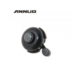 Звонок велосипедный ANNUO "Компас", алюминий/пластик, D55 мм, с компасом, серебристый