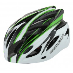 Велошлем Cigna WT-012, чёрный/зеленый/белый, 57-62  см