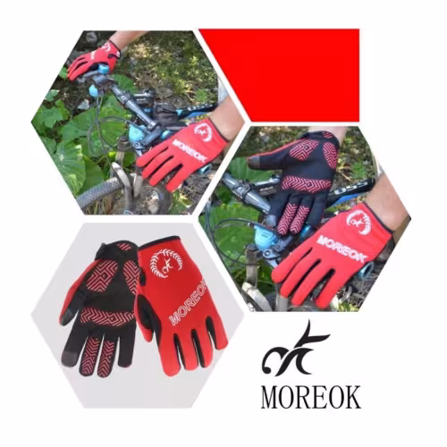 Велоперчатки Moreok, красный, размер L
