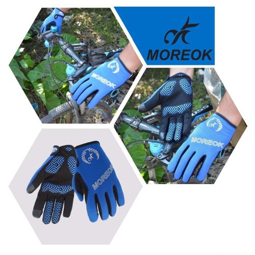 Велоперчатки Moreok, синий, размер L