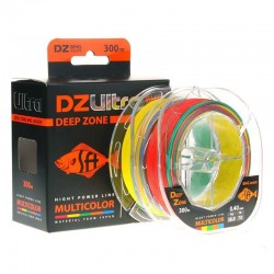 Шнур плетеный SFT DZ Ultra 8HG Jigger Multicolor Deep Zone 0.40 мм, 300 м