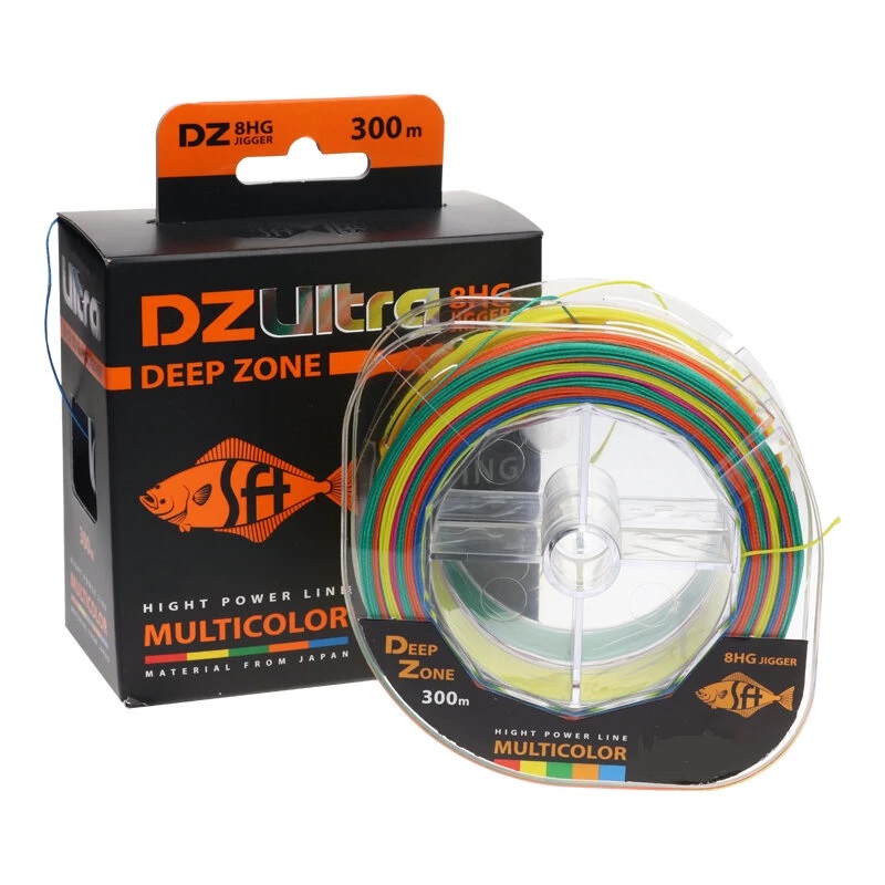 Шнур плетеный SFT DZ Ultra 8HG Jigger Multicolor Deep Zone 0.50 мм, 300 м