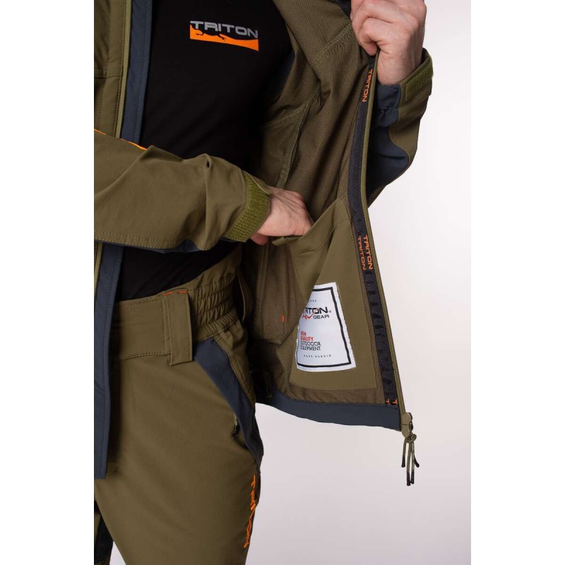 Костюм мужской Triton Gear Reptil, ткань SoftShell APEX, хаки, размер 48-50, 182-188 см