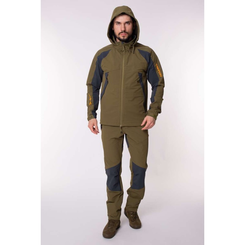 Костюм мужской Triton Gear Reptil, ткань SoftShell APEX, хаки, размер 48-50, 182-188 см