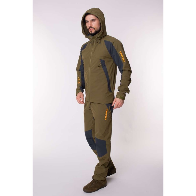 Костюм мужской Triton Gear Reptil, ткань SoftShell APEX, хаки, размер 48-50, 182-188 см