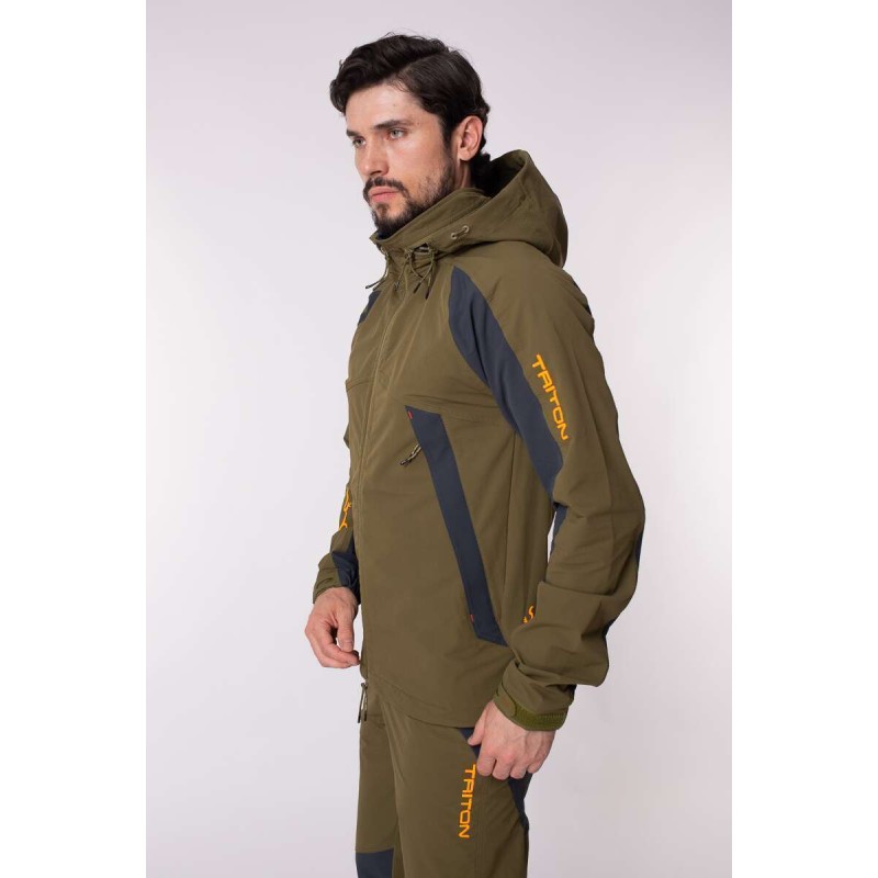 Костюм мужской Triton Gear Reptil, ткань SoftShell APEX, хаки, размер 48-50, 182-188 см