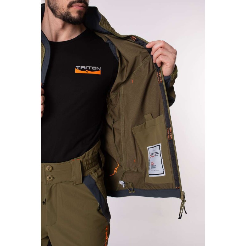 Костюм мужской Triton Gear Reptil, ткань SoftShell APEX, хаки, размер 52-54, 170-176 см