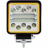Фара светодиодная AT 120 W, дальний свет, с желтой подсветкой