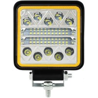 Фара светодиодная AT 120 W, дальний свет, с желтой подсветкой