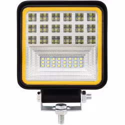 Фара светодиодная AT 126 W, дальний свет, с желтой подсветкой
