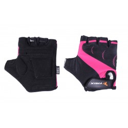 Велоперчатки женские Trix LCL-K-65108, черный/розовый, размер M