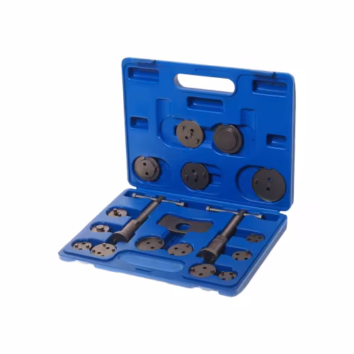 Набор приспособлений для разжатия тормозных цилиндров Эврика ER-88109, 18 предметов