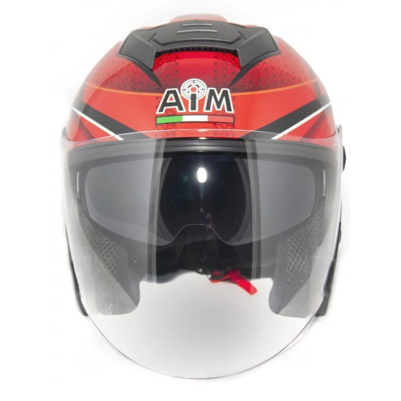 Мотошлем AiM JK526, красный, размер M