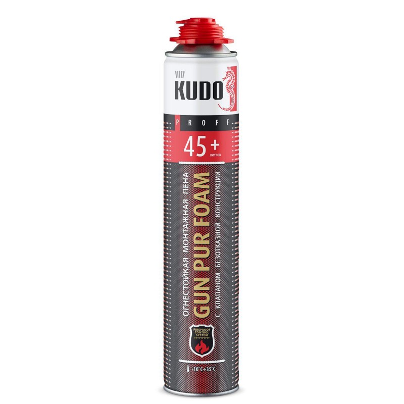 Пена монтажная огнестойкая Kudo Fire Proof 45+, 1 л