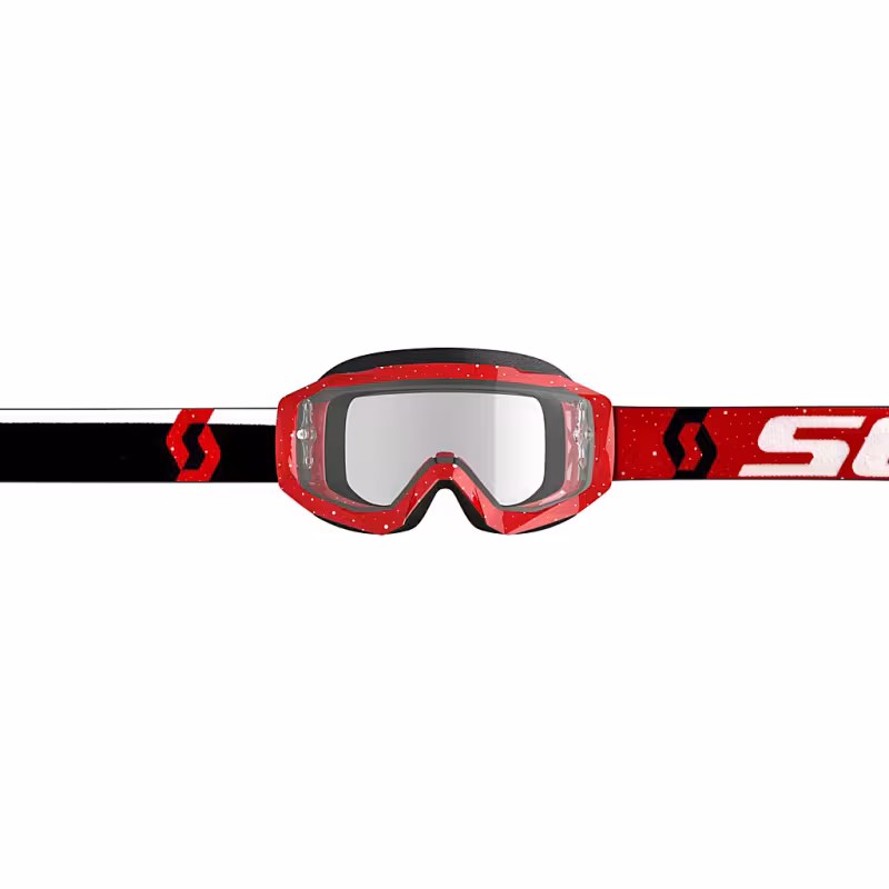 Мотоочки Scott Hustle X MX, красный/прозрачный
