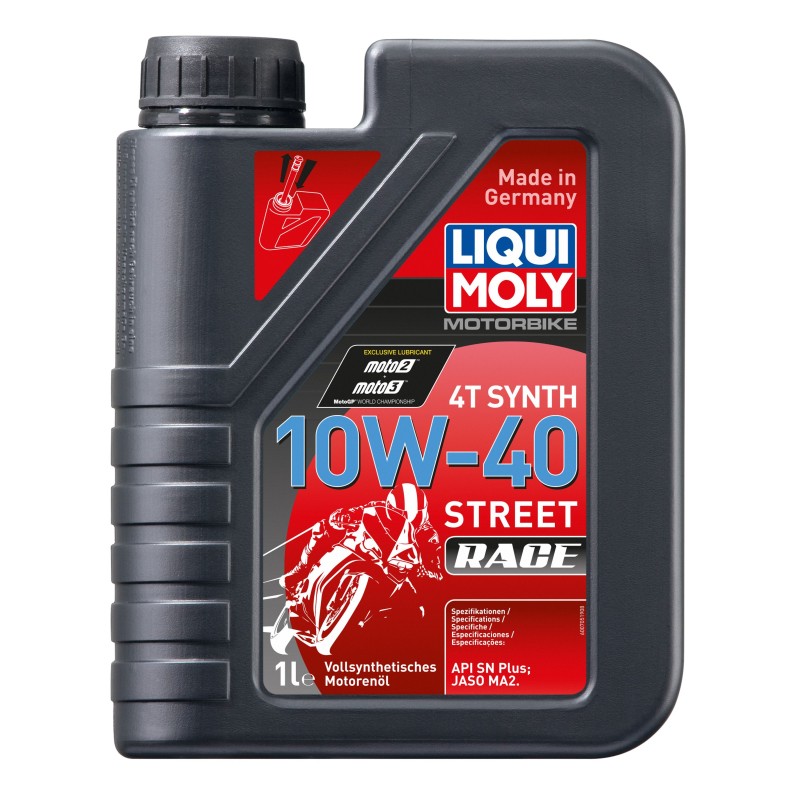 Масло моторное синтетическое для 4Т мотоциклов  Liqui Moly Motobike  Synth Street Race 10W40, 1л