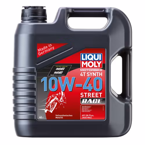 Масло моторное синтетическое для 4Т мотоциклов  Liqui Moly Motobike  Synth Street Race 10W40, 4л