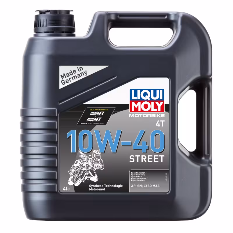Масло моторное синтетическое для 4Т мотоциклов Liqui Moly Motobike 4T Street 10W40, 4 л