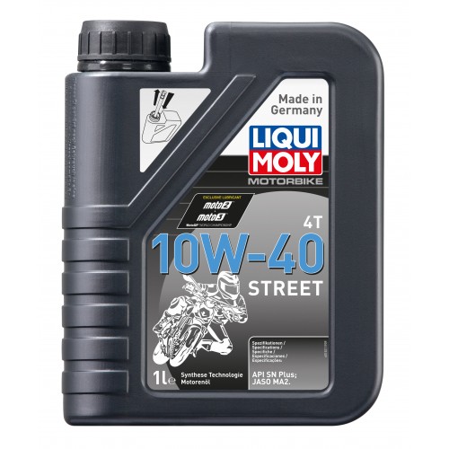 Масло моторное синтетическое для 4Т мотоциклов Liqui Moly Motobike 4T Street 10W40, 1л