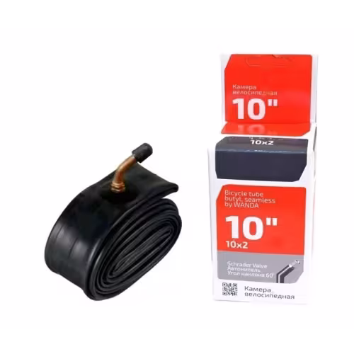 Камера 10x2,00 TU1030B бутил Schrader (AV) загнутый ниппель, Trix 