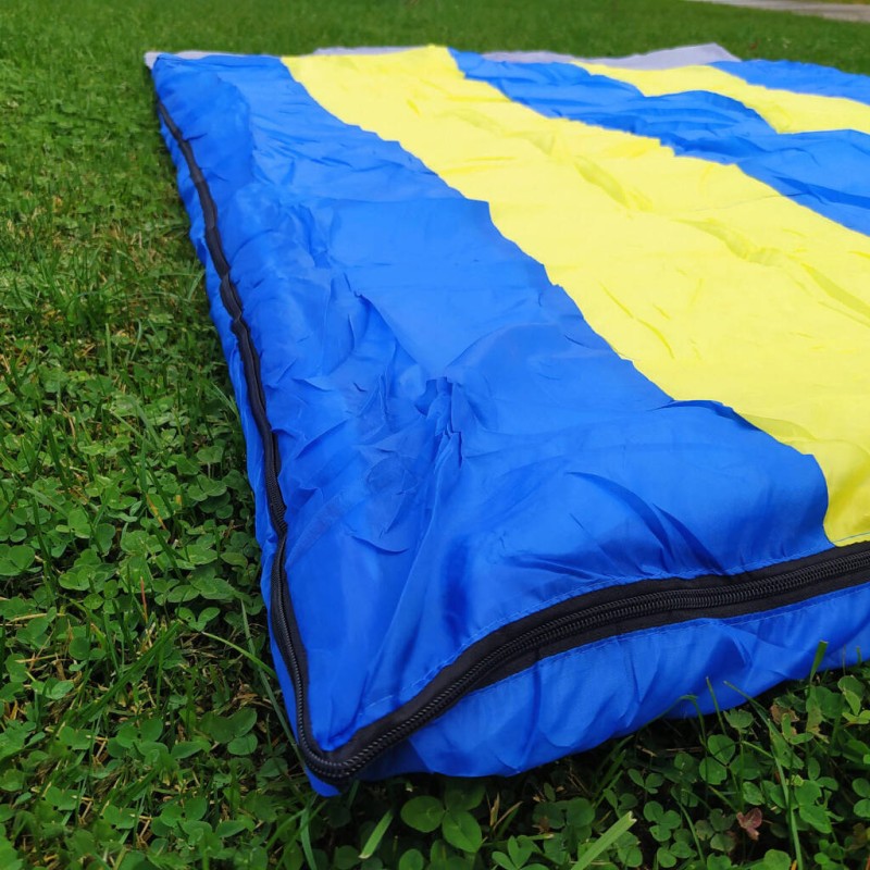 Мешок спальный двухместный Mircamping КС-018, синий/желтый (до -5°С)