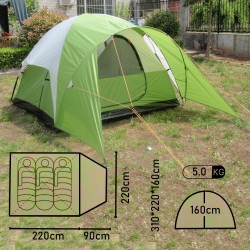 Палатка туристическая Mimir Evanston-3, 3-местная, 310х220х160 см, зеленый