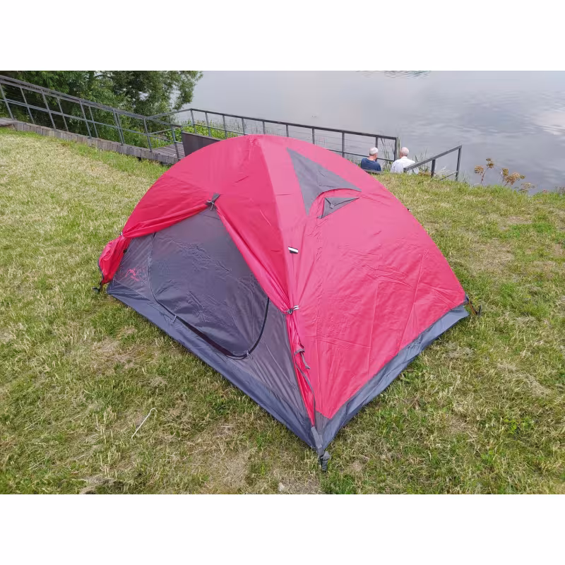 Палатка туристическая Mimir-1501, 2-местная, 220х210х110 см, красный