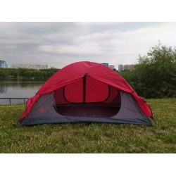 Палатка туристическая Mimir-1501, 2-местная, 220х210х110 см, красный
