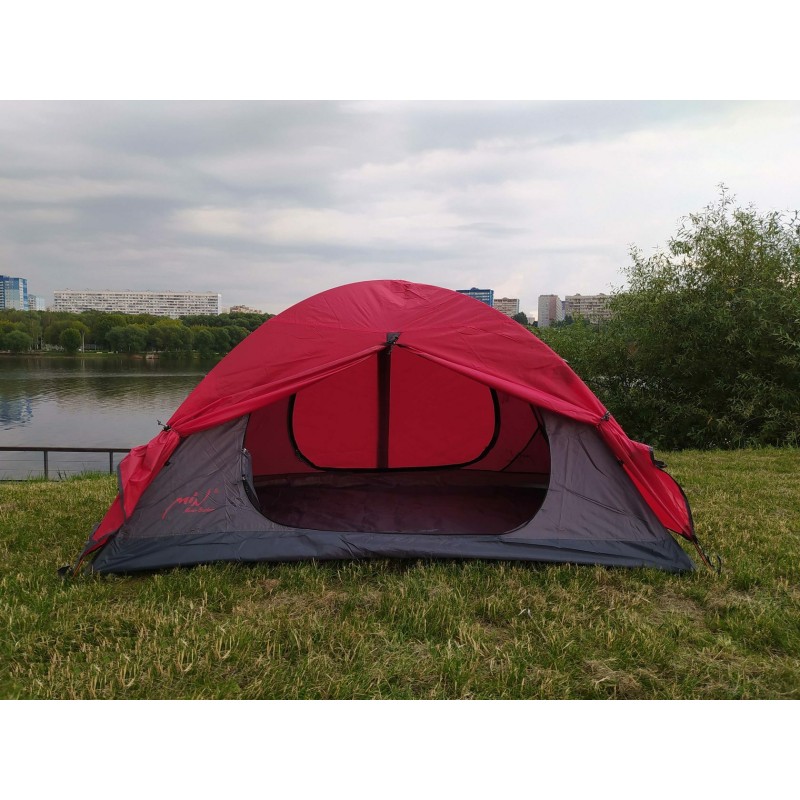 Палатка туристическая Mimir-1501, 2-местная, 220х210х110 см, красный