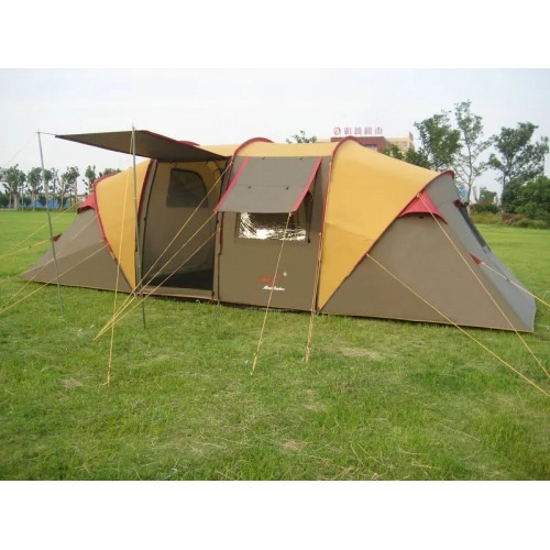 Палатка кемпинговая Mimir X-ART-1820-6, 6-местная, 610х230х180 см, коричневый/оранжевый