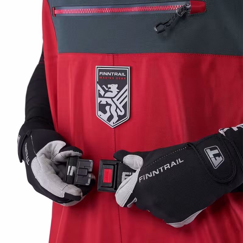 Полукомбинезон-вейдерсы Finntrail Aquamaster New, мембрана Hard-Tex, красный, размер ML, 180-190 см