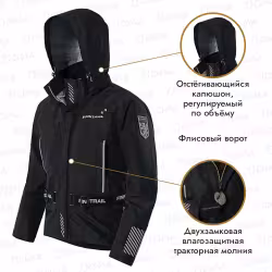 Куртка мужская Finntrail Mudway 2010, мембрана Hard-Tex, черный, размер 50-52 (L), 175-185 см