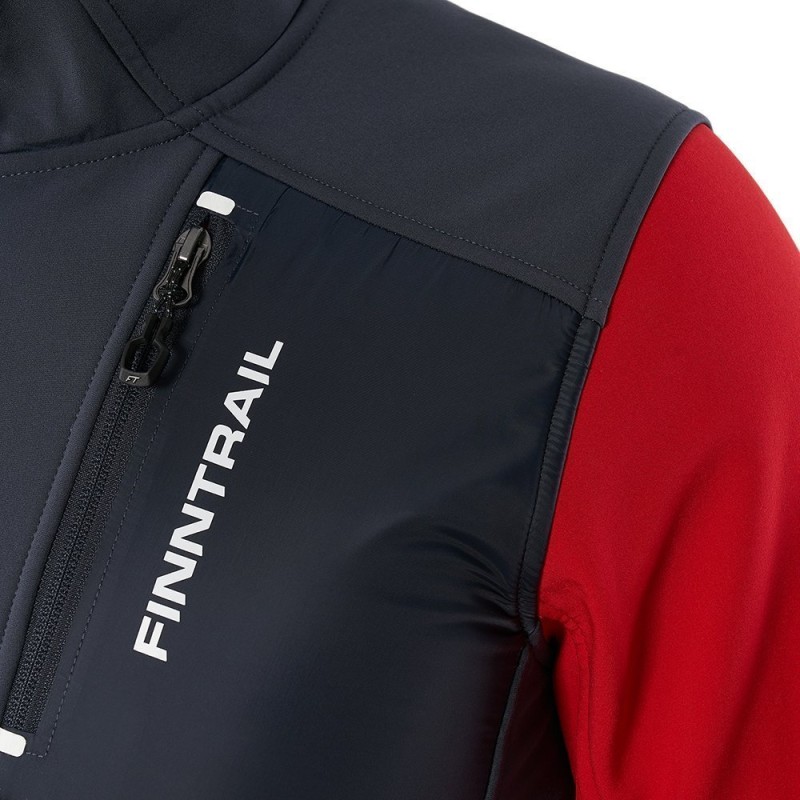 Куртка мужская Finntrail Softshell Nitro 1320, ткань Софтшелл, красный/серый, размер M