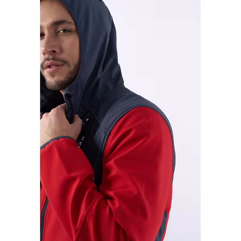 Куртка мужская Finntrail Softshell Nitro 1320, ткань Софтшелл, красный/серый, размер 58-60 (XXL), 185-195 см